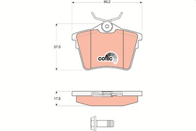 Комплект тормозных колодок, дисковый тормоз TRW GDB1596