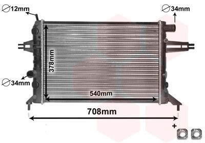 Radiators, Motora dzesēšanas sistēma VAN WEZEL 37002272