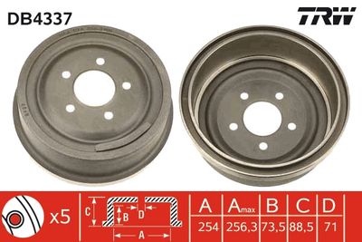 Bremžu trumulis TRW DB4337