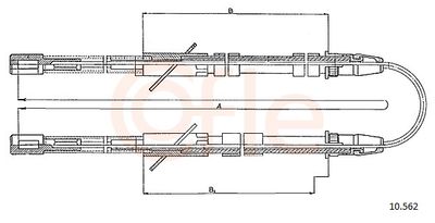 Тросик, cтояночный тормоз COFLE 92.10.562