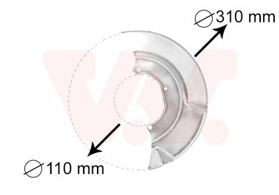 VAN WEZEL 5874371 Dubļu sargs, Bremžu