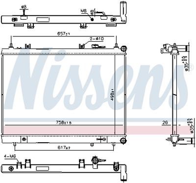 Radiators, Motora dzesēšanas sistēma NISSENS 606308