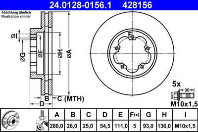 Тормозной диск ATE 24.0128-0156.1