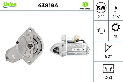 Starteris VALEO 438194
