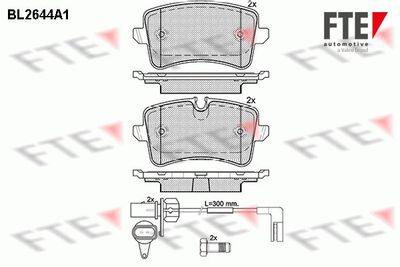 Bremžu uzliku kompl., Disku bremzes FTE 9010886