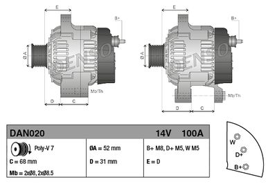 Генератор DENSO DAN020