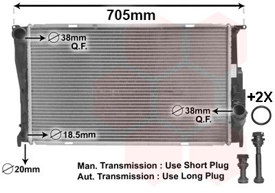 Radiators, Motora dzesēšanas sistēma VAN WEZEL 06002293