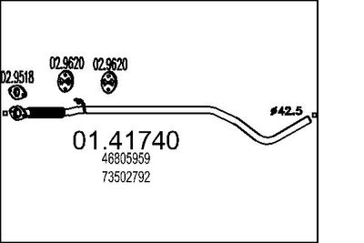 Izplūdes caurule MTS 01.41740