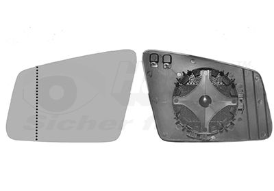 Spoguļstikls, Ārējais atpakaļskata spogulis VAN WEZEL 3044837