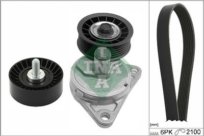 Ķīļrievu siksnu komplekts Schaeffler INA 529 0385 10