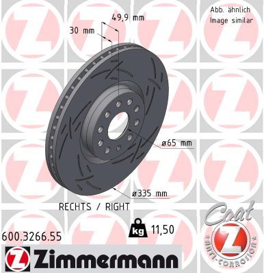 Bremžu diski ZIMMERMANN 600.3266.55