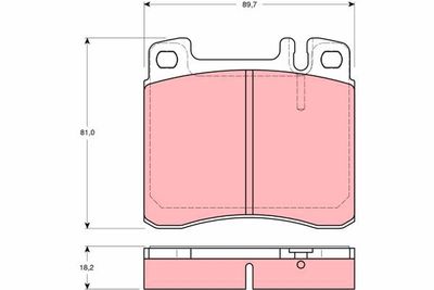 Bremžu uzliku kompl., Disku bremzes TRW GDB1122