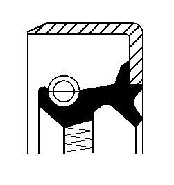 Уплотняющее кольцо, ступица колеса CORTECO 01017573B