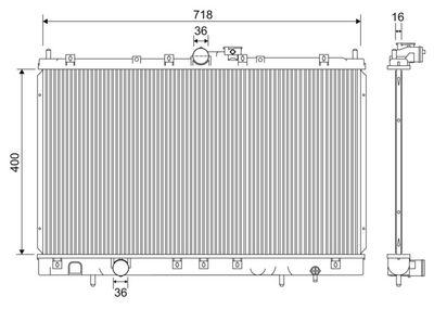 Radiators, Motora dzesēšanas sistēma VALEO 701235