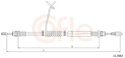 Тросик, cтояночный тормоз COFLE 92.11.5682
