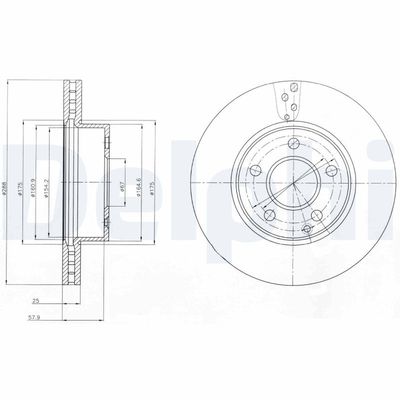 Тормозной диск DELPHI BG4227C