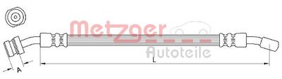 Bremžu šļūtene METZGER 4111029