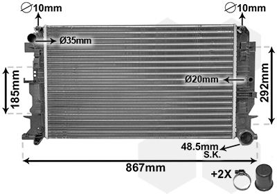 Radiators, Motora dzesēšanas sistēma VAN WEZEL 58002271