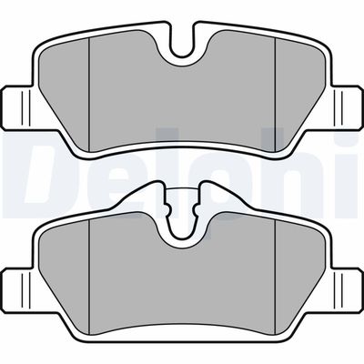 Комплект тормозных колодок, дисковый тормоз DELPHI LP2762