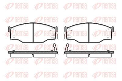 Bremžu uzliku kompl., Disku bremzes REMSA 0195.14