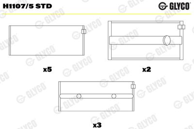 Подшипник коленвала GLYCO H1107/5 STD