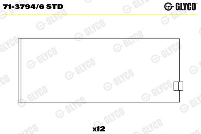 Шатунный подшипник GLYCO 71-3794/6 STD