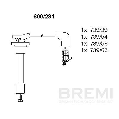 Комплект проводов зажигания BREMI 600/231