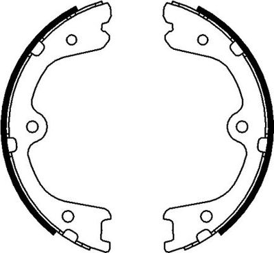 Bremžu loku kompl., Stāvbremze HELLA 8DA 355 050-861