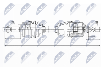Приводной вал NTY NPW-RE-049