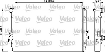 Radiators, Motora dzesēšanas sistēma VALEO 732867