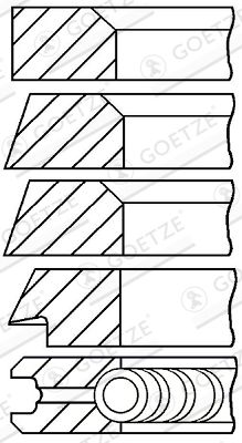 Комплект поршневых колец GOETZE ENGINE 08-315200-00