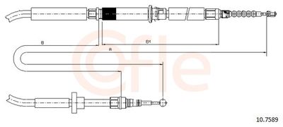 Тросик, cтояночный тормоз COFLE 10.7589