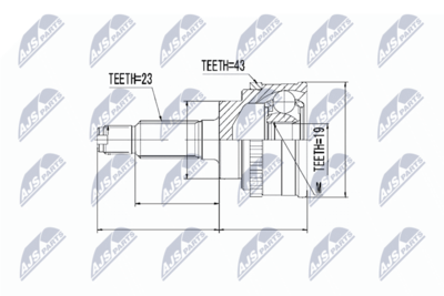 Шарнирный комплект, приводной вал NTY NPZ-SU-001