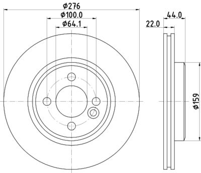 Bremžu diski HELLA PAGID 8DD 355 131-981