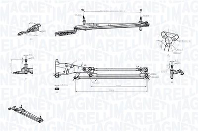 Система тяг и рычагов привода стеклоочистителя MAGNETI MARELLI 085570706010