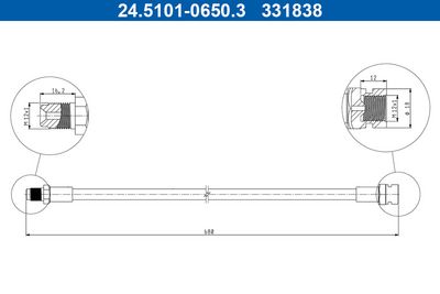 Bremžu šļūtene ATE 24.5101-0650.3