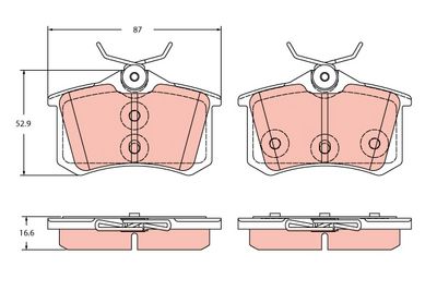 Комплект тормозных колодок, дисковый тормоз TRW GDB2357