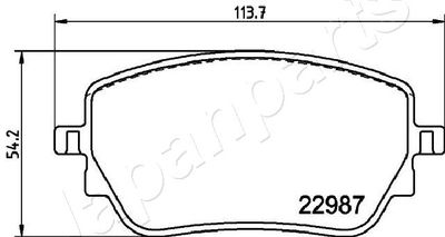 Bremžu uzliku kompl., Disku bremzes JAPANPARTS PP-0534AF