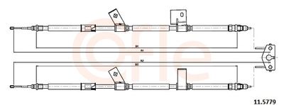 Тросик, cтояночный тормоз COFLE 92.11.5779