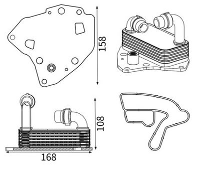 Eļļas radiators, Motoreļļa MAHLE CLC 419 000S