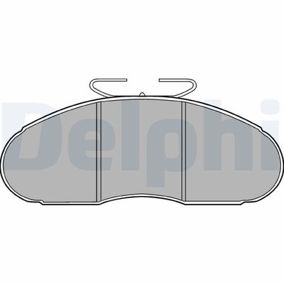 Комплект тормозных колодок, дисковый тормоз DELPHI LP828
