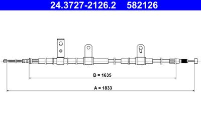 Тросик, cтояночный тормоз ATE 24.3727-2126.2