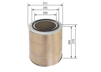 Gaisa filtrs BOSCH 1457433649