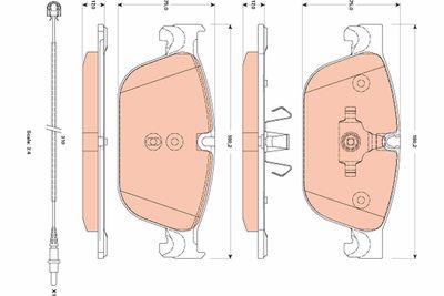 Комплект тормозных колодок, дисковый тормоз TRW GDB1889