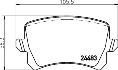Bremžu uzliku kompl., Disku bremzes HELLA PAGID 8DB 355 025-331