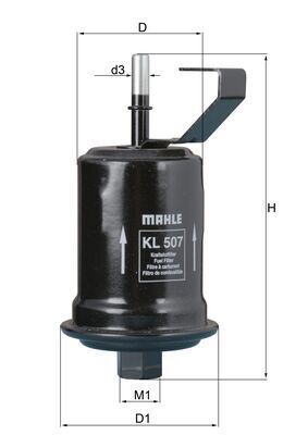 Degvielas filtrs MAHLE KL 507