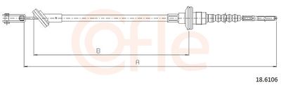 Трос, управление сцеплением COFLE 18.6106