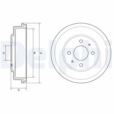 Bremžu trumulis DELPHI BF582