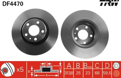 Тормозной диск TRW DF4470