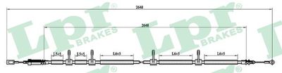 Тросик, cтояночный тормоз LPR C0990B